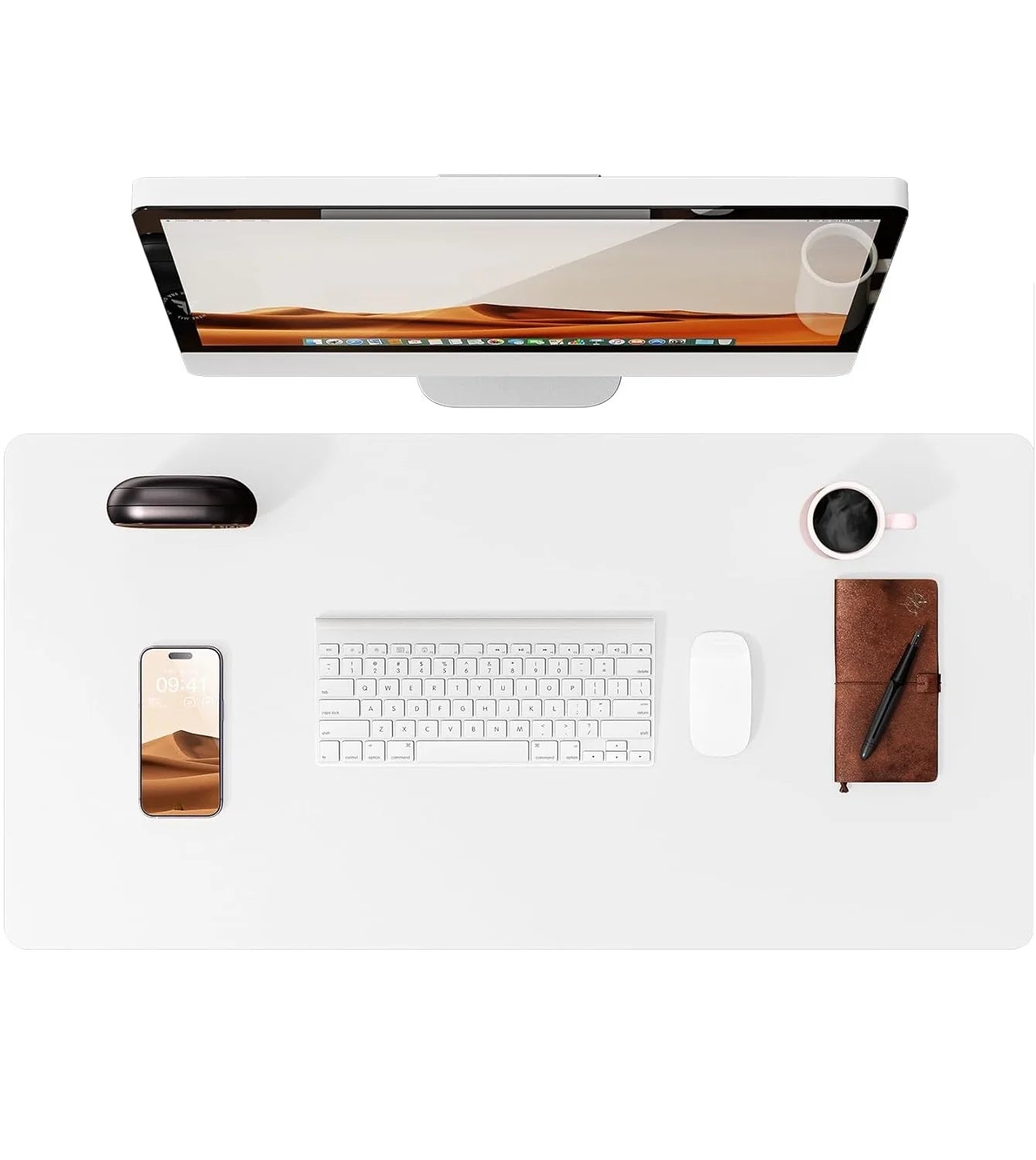 Gadgit Co™ PU Leather Desk Mat & Mouse Pad | Non-Slip, Waterproof, 5 Sizes