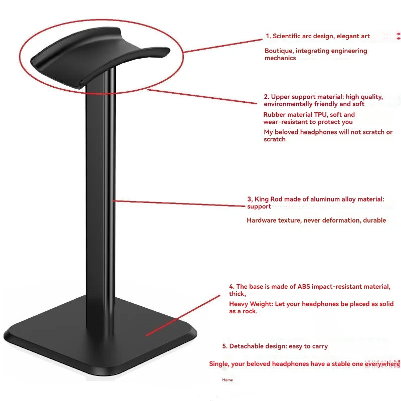 Universal Headphone Stand Aluminuim Alloy Headset Holder for Gaming Earphone Desktop Headphones.