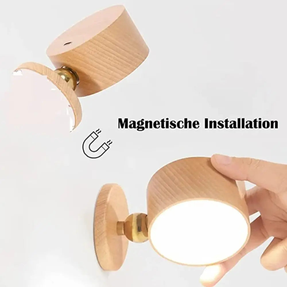 Gadgit Co LunaWall™ 360° Magnetic LED Wall Sconce | Dimmable, USB Rechargeable
