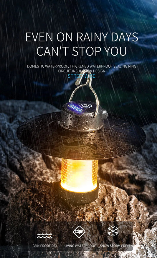 Gadgit Co LED Camping Lantern | 600 Lumens, Dimmable, Magnetic, Type-C, Waterproof