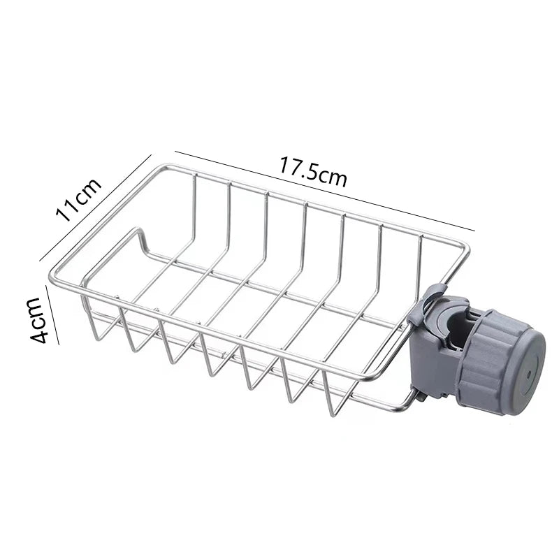 Gadgit Co Faucet Sink Caddy | Sponge, Soap & Towel Holder, No Drilling, 6 Styles