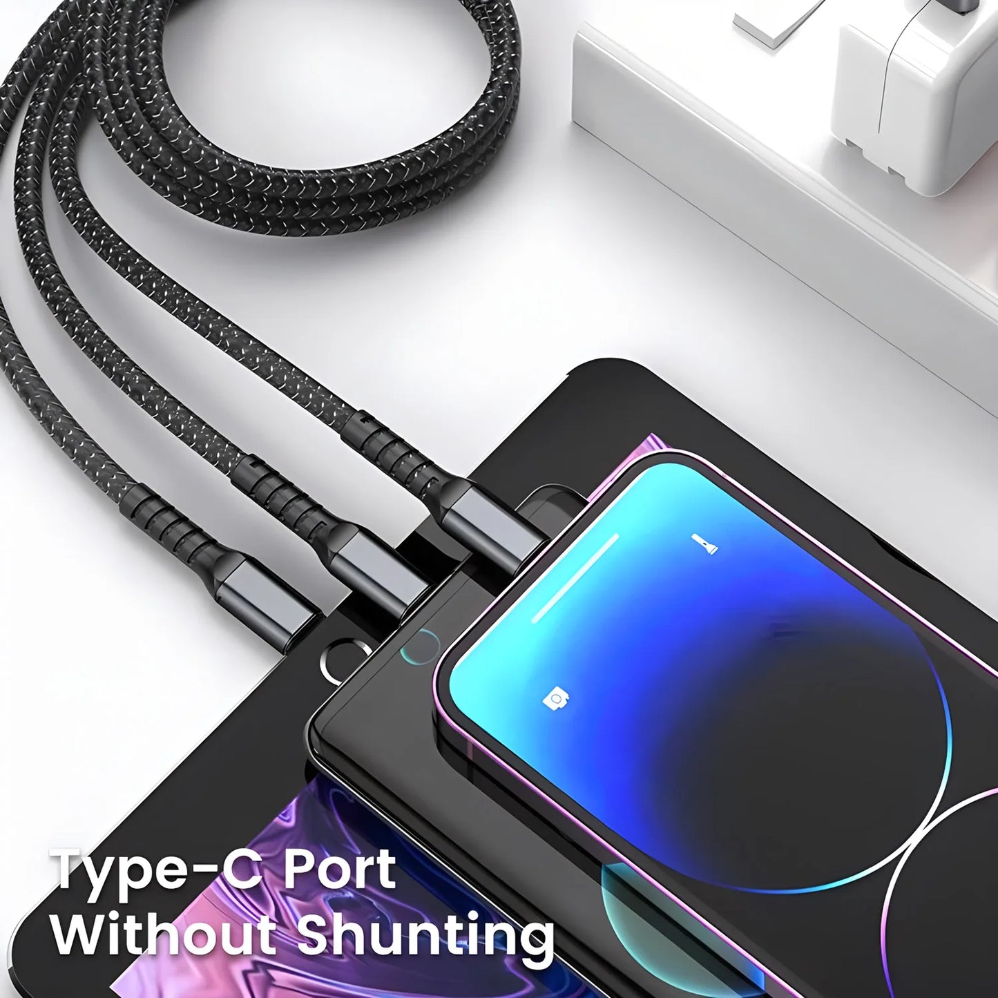 Gadgit Co™ – 3-in-1 Fast Charging Cable (Lightning + Type-C + Micro USB)