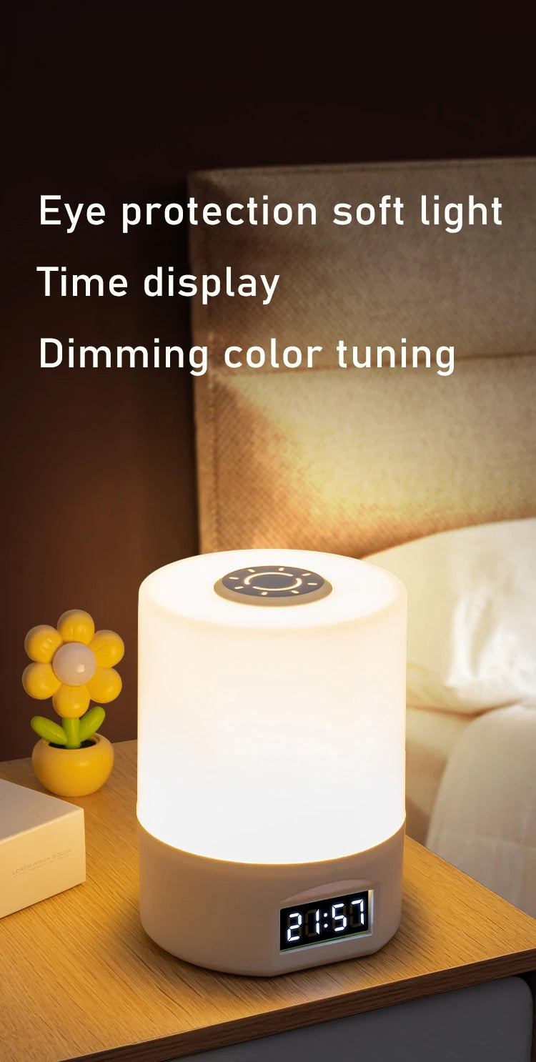 GlowDesk Elite™ – LED Touch Desk Lamp with Clock