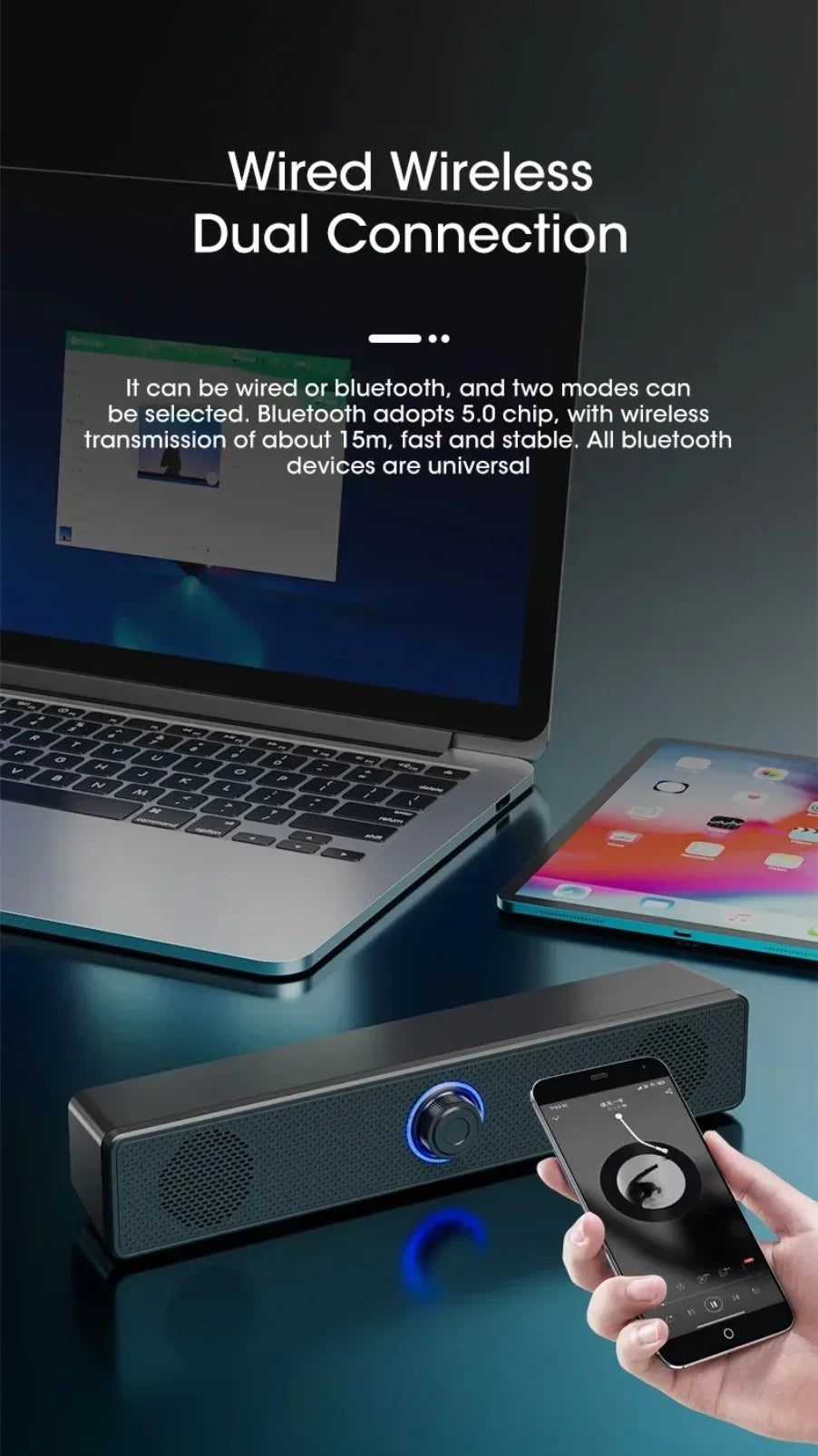 SoundBar X™ – Wireless & USB Powered TV Soundbar