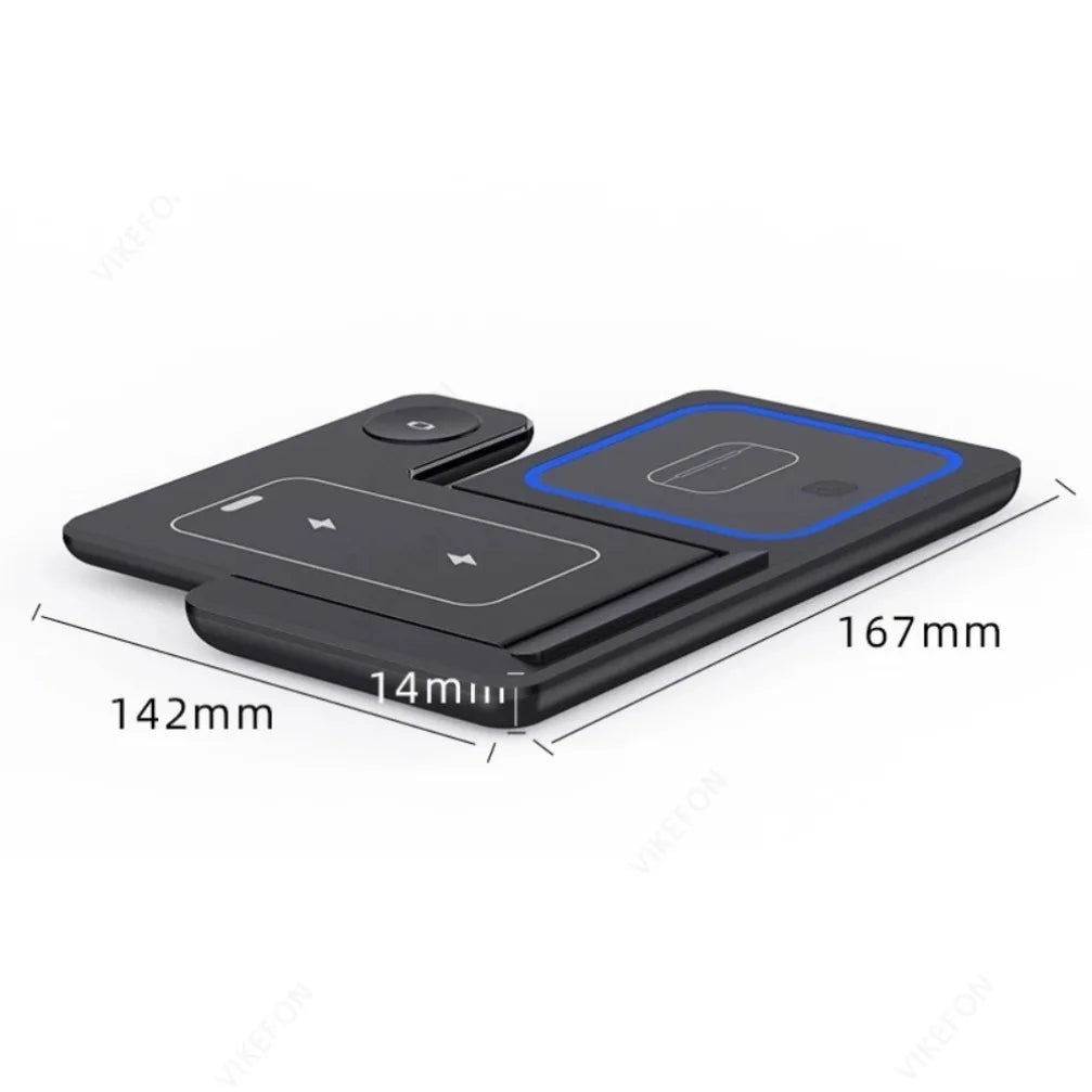 Gadgit Co™ 3-in-1 Wireless Charging Station | 15W Fast Charge, Qi Certified