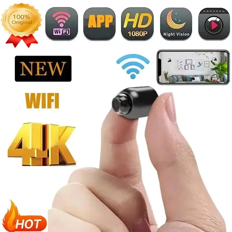 Gadgit Co 1080P WiFi Mini Security Camera | Night Vision, Motion Detection, Remote View