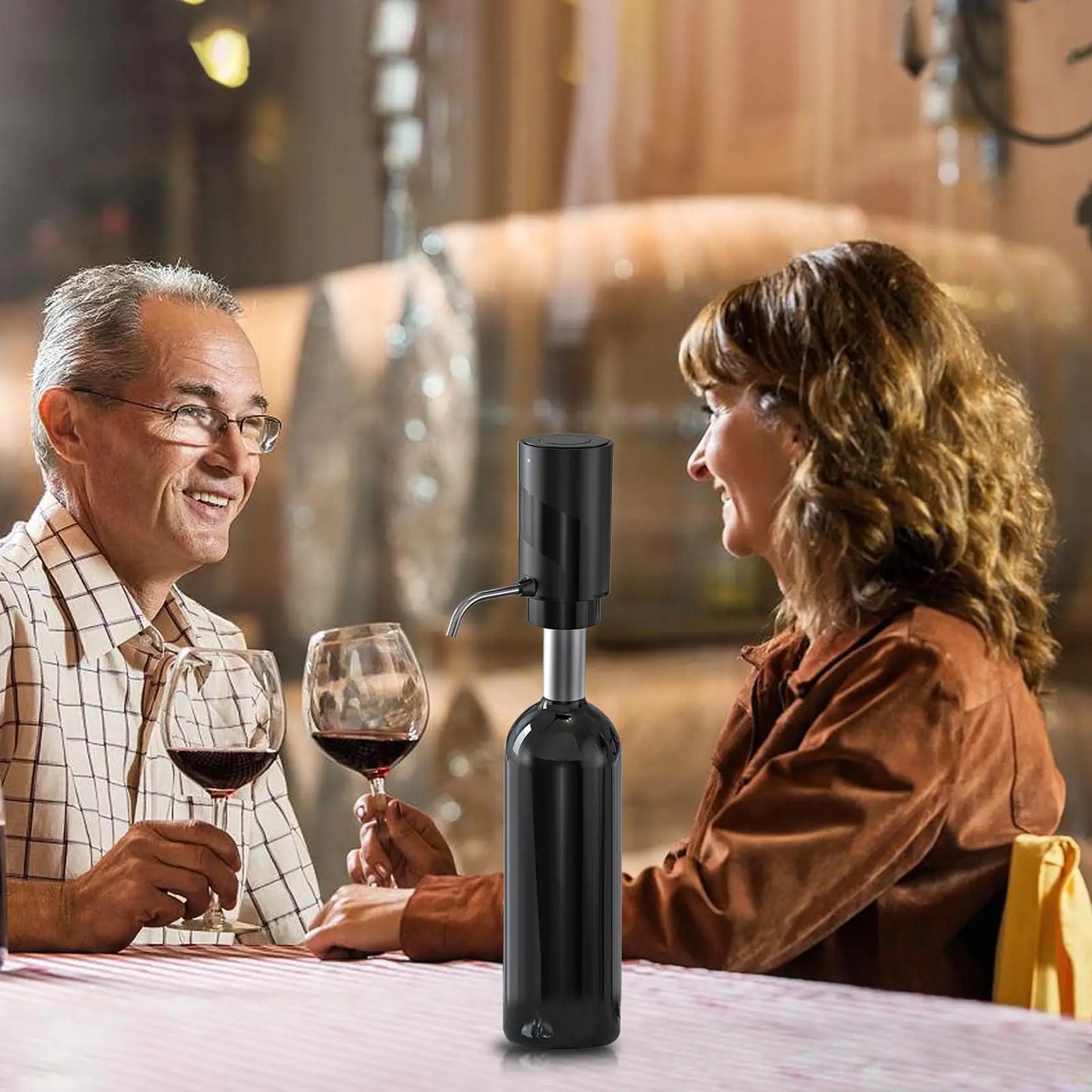 Gadgit Co Rechargeable Electric Wine Aerator & Decanter | Type-C, Auto Pour, Gift
