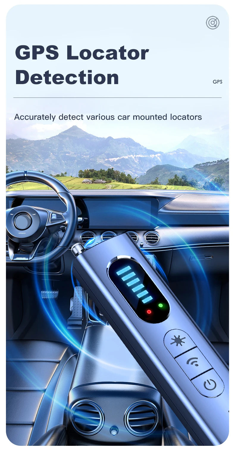 Gadgit Co T18 Multi-Function Anti-Spy Detector Pen | RF, Magnetic, Laser & Vibration