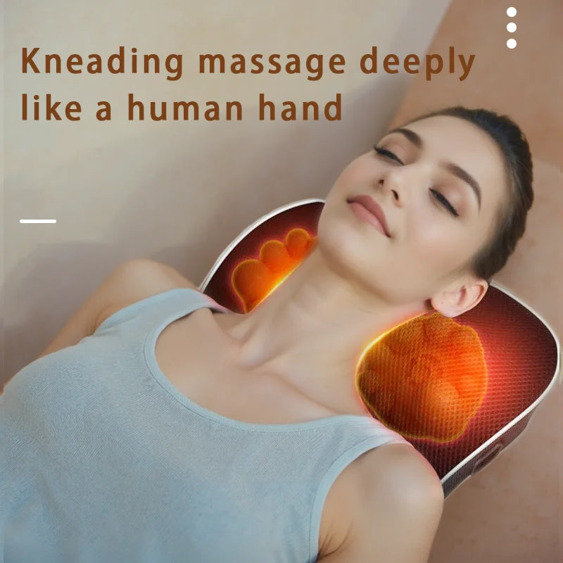 ReliefPro Elite™ – Heated Shiatsu Neck & Back Massager Pillow