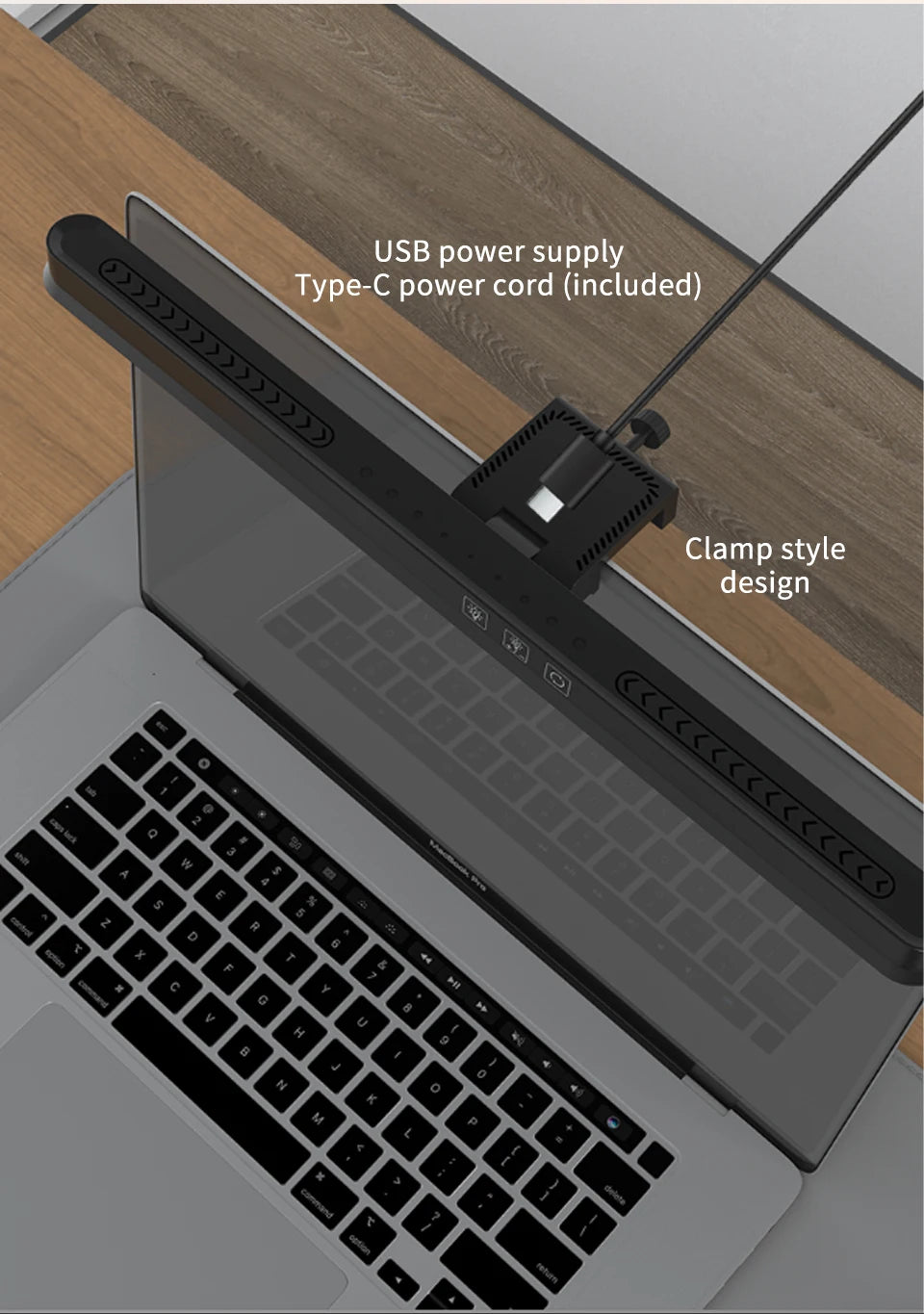 Gadgit Co™ Monitor Light Bar | Stepless Dimming, Anti-Glare, USB