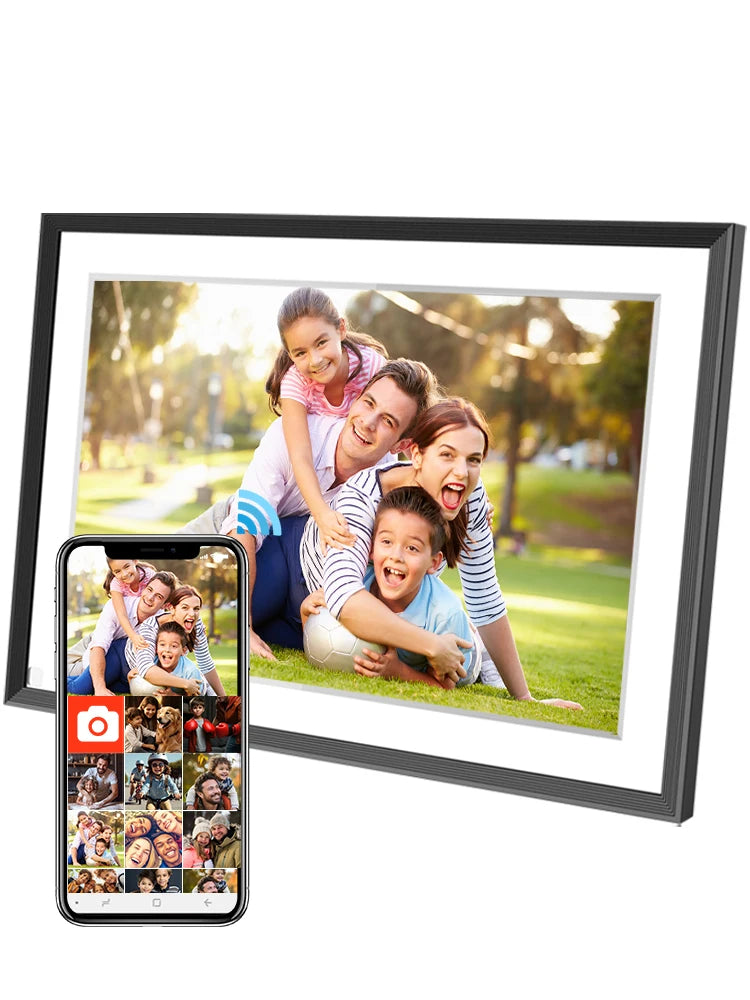Frameo 10.1 Inch WiFi Digital Picture Frame，1280 * 800IPS HD Cloud Smart Digital Photo Frame,32GB Storage,