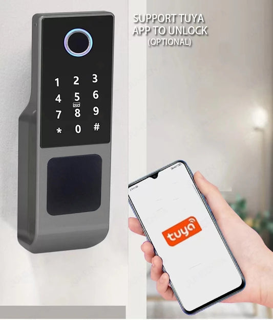 Gadgit Co Smart Outdoor Door Lock | WiFi, Fingerprint, App & Remote, IP66 Waterproof