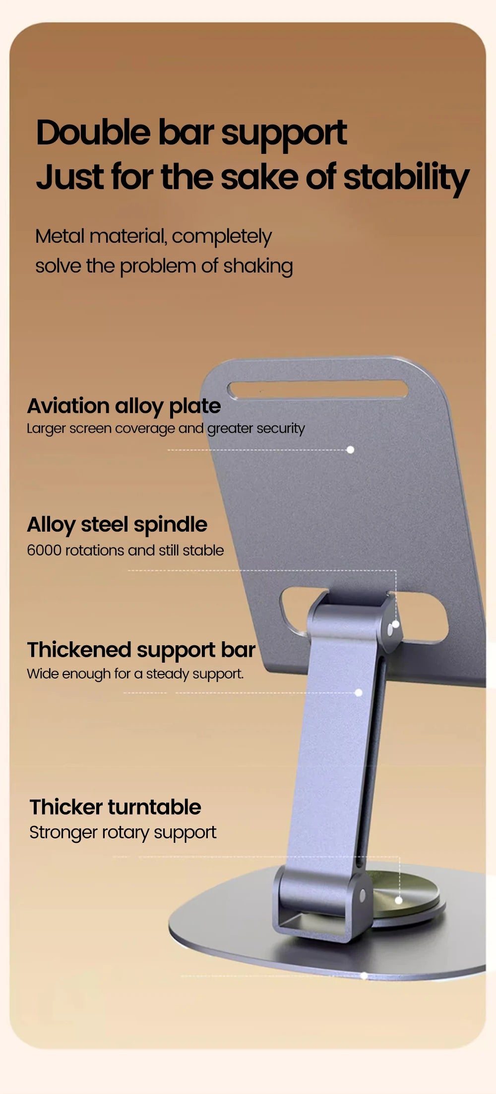 Olaf Rotating Table Cell Phone Holder Support Desktop Stand For iPad Samsung iPhone 15 14 13 Mobile Mount