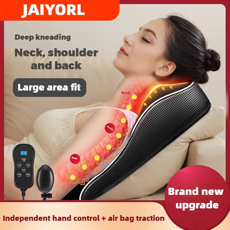 ReliefPro Elite™ – Heated Shiatsu Neck & Back Massager Pillow