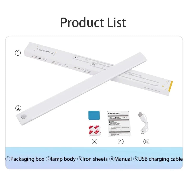 Gadgit Co Aluminum Motion Sensor LED Bar Light | 3 Colour Temps, Dimmable, 5 Sizes