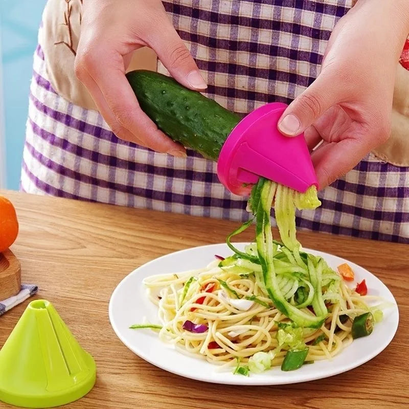 Gadgit Co Rotary Vegetable Grater & Spiral Peeler | 304 Steel Blade, Compact, No Power