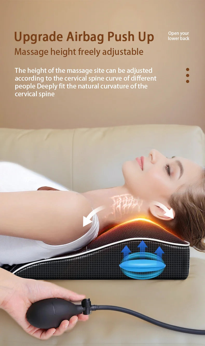 ReliefPro Elite™ – Heated Shiatsu Neck & Back Massager Pillow