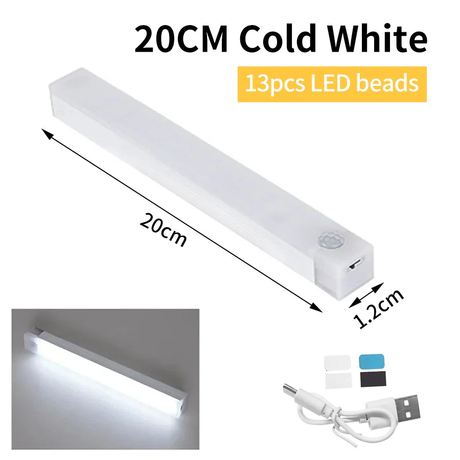 Gadgit Co PIR Motion Sensor Cabinet Light Bar | USB Rechargeable, 4 Sizes