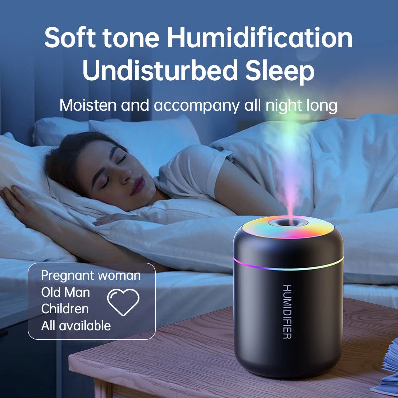 Gadgit Co 180ml Mini USB Humidifier & Aroma Diffuser | Ultrasonic, Essential Oil, Quiet