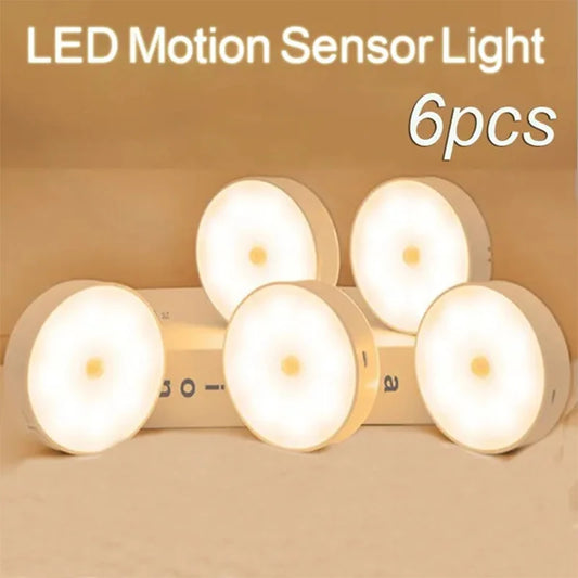 Gadgit Co PIR Motion Sensor Night Light | 120° Sensor, Magnetic, USB, 2–6 Pack