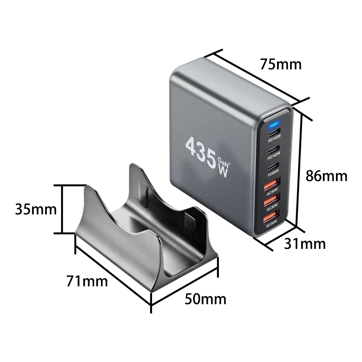 Gadgit Co PowerHub Station™ – Multi-Port GaN Desktop Charging Station | Up to 800W