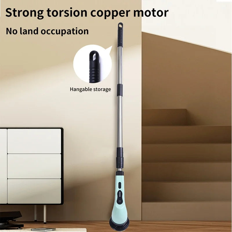 Gadgit Co™ – Electric Spin Scrubber with Extendable Handle & LED Display