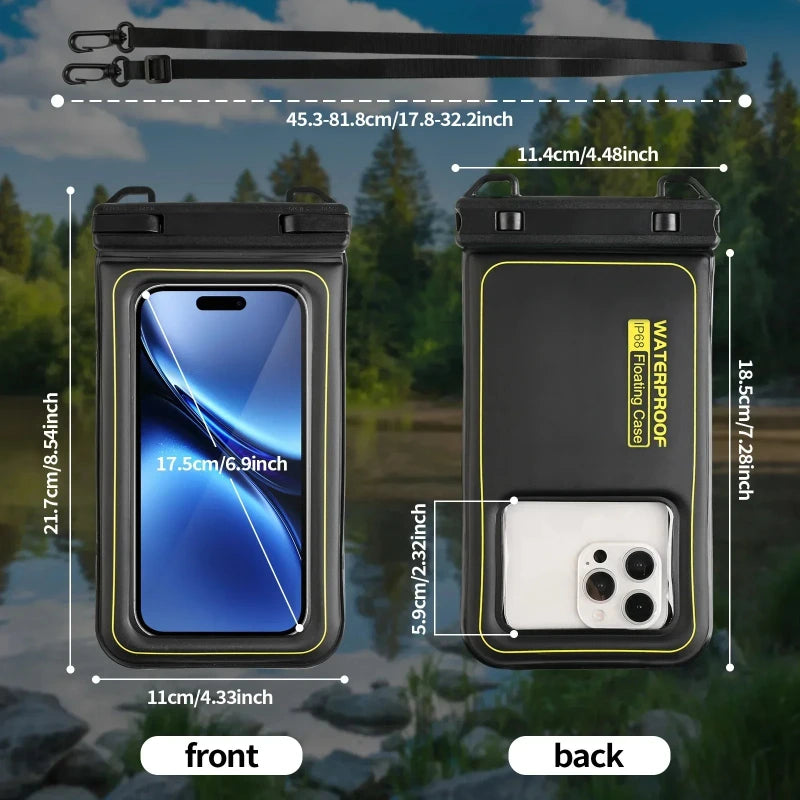 Gadgit Co™ – Floating Waterproof Phone Pouch with Lanyard (Sponge Float)