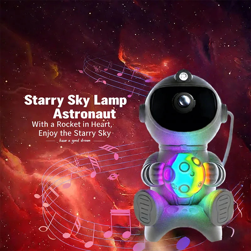 Gadgit Co™ Astronaut Galaxy Light Projector | Bluetooth Speaker, Remote