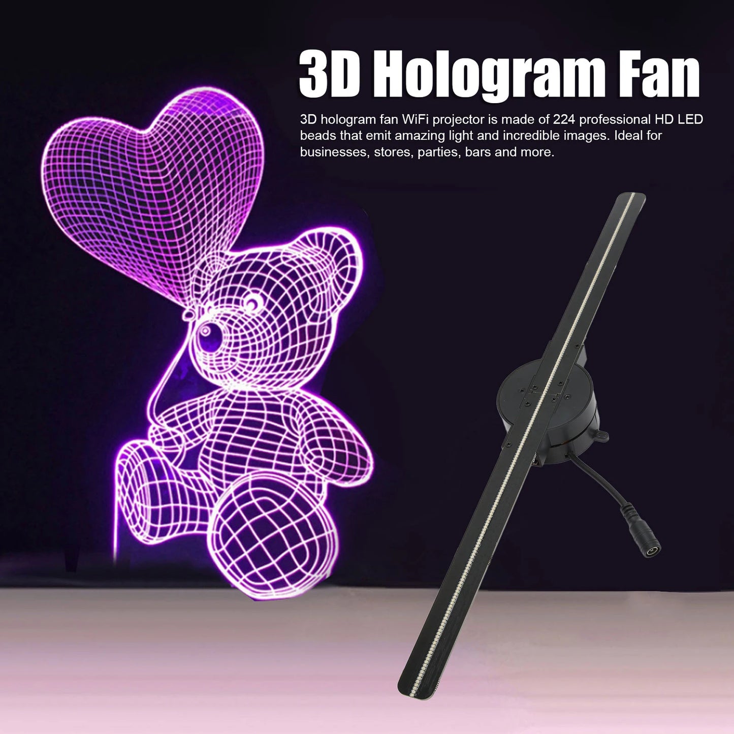 Gadgit Co™ – 16.5" WiFi 3D Hologram Fan Projector