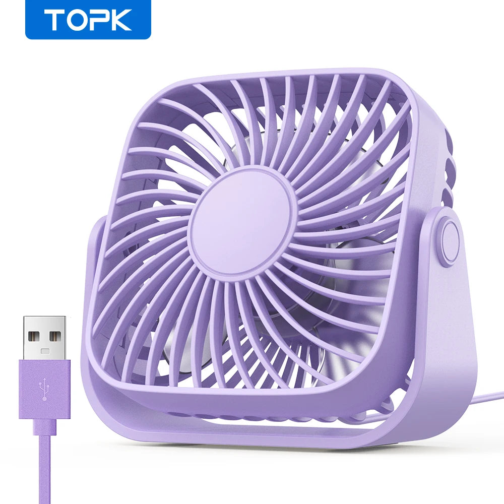 Gadgit Co™ – USB Portable Desk Fan | 3 Speeds, 360° Adjustable