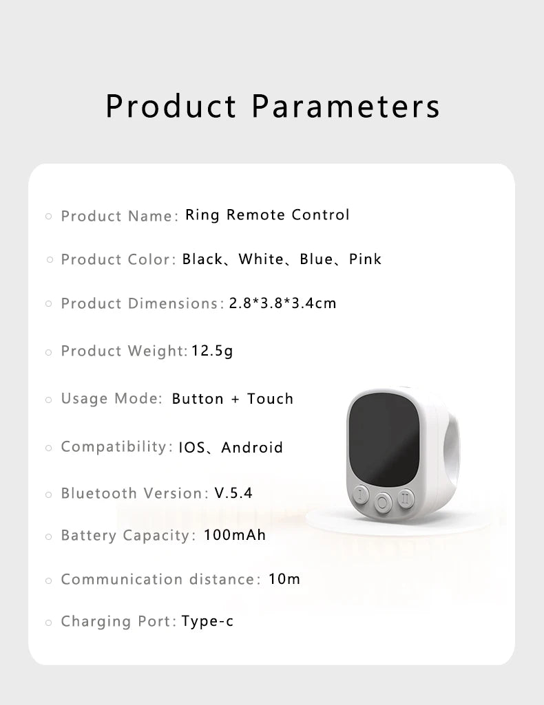ScrollRing Pro™ – Smart Touch Remote Clicker