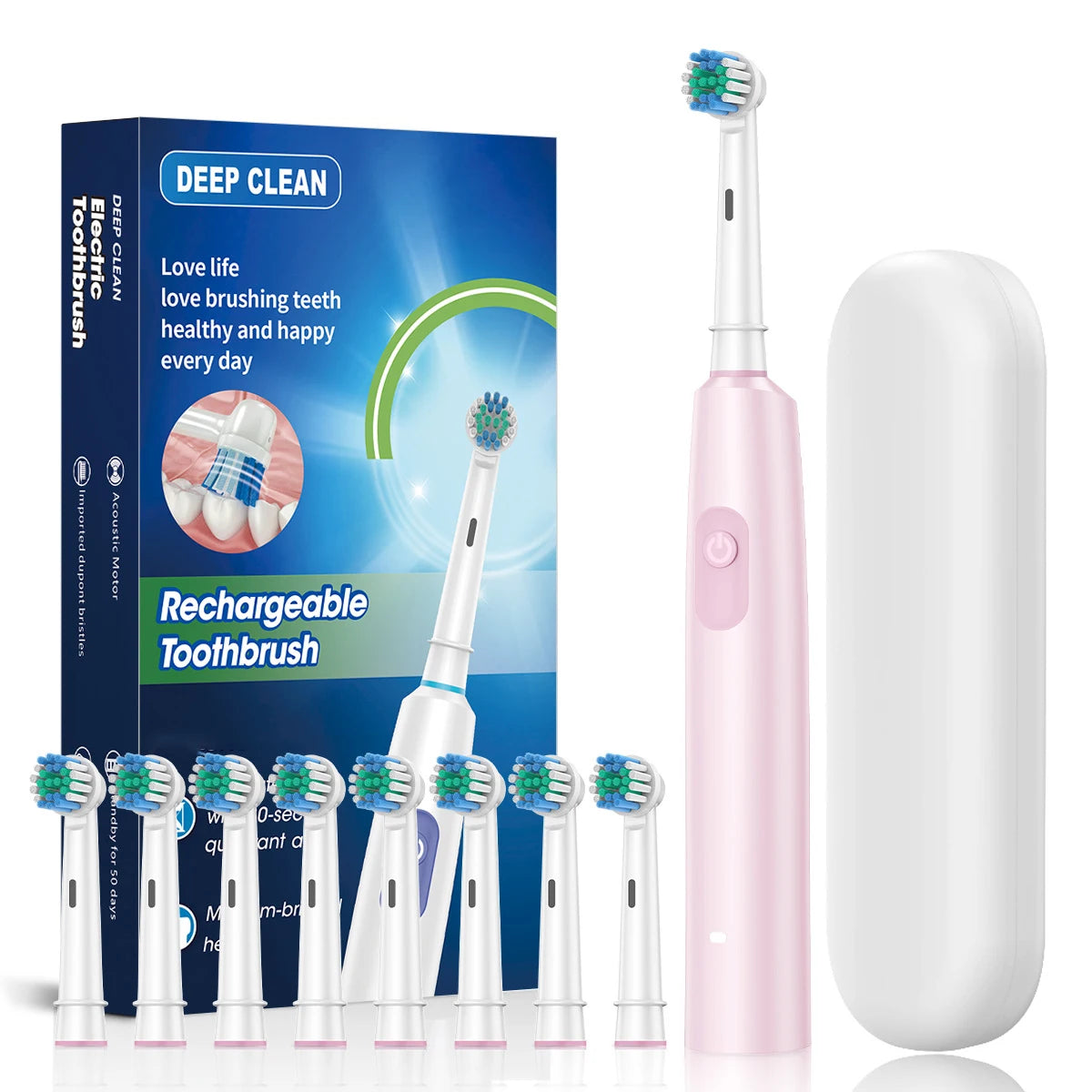 SmilePro 8X™ – Rechargeable Rotary Electric Toothbrush