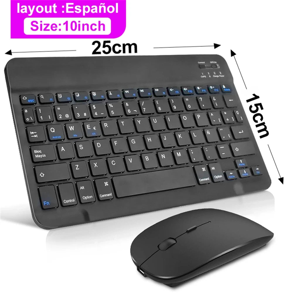 Bluetooth Wireless Keyboard Mouse For IOS Android Windows Tablet For iPad Air Mini Pro