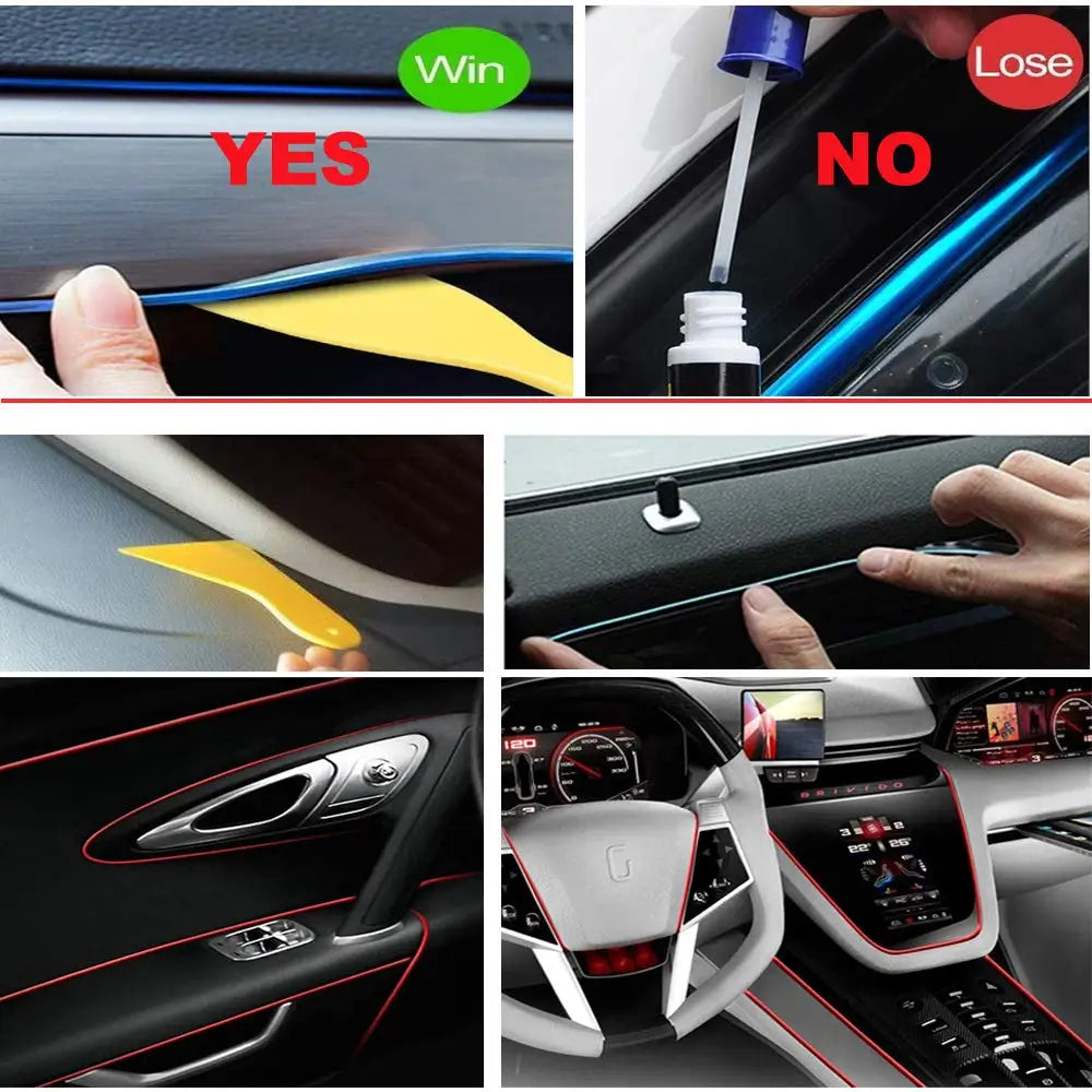 Gadgit Co 5M Neon EL Wire Car Interior Light | Flexible, 10 Colours, USB or 12V