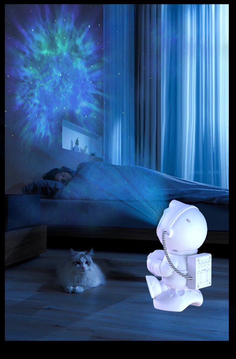 Gadgit Co™ Astronaut Galaxy Light Projector | Bluetooth Speaker, Remote