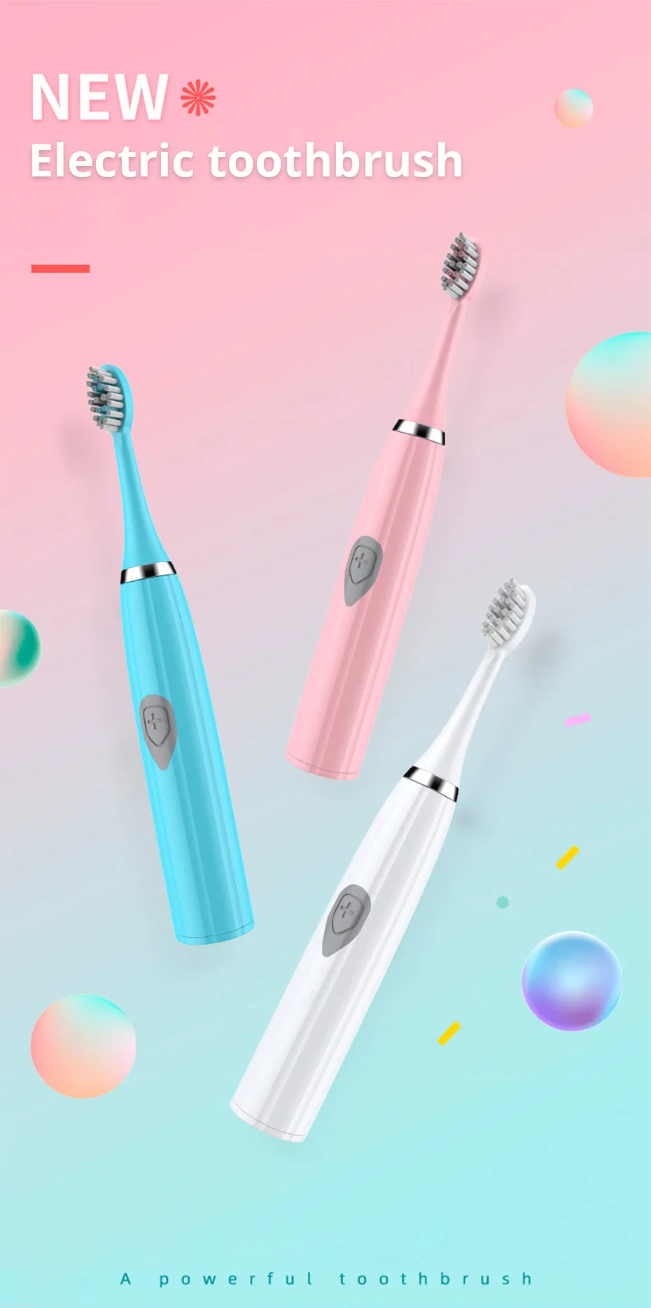 Gadgit Co™ – IPX7 Waterproof Electric Toothbrush