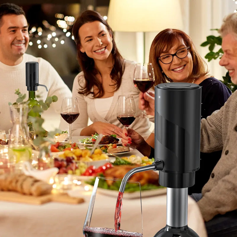 Gadgit Co Rechargeable Electric Wine Aerator & Decanter | Type-C, Auto Pour, Gift