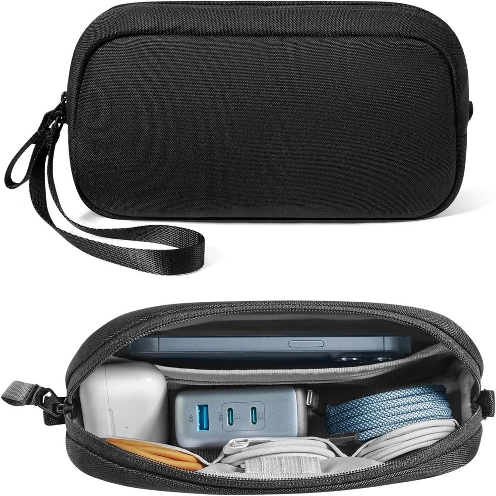 Electronics Organizer Travel Case Water Resistant Travel Bag Cable Organizer for Essentials Accessories.