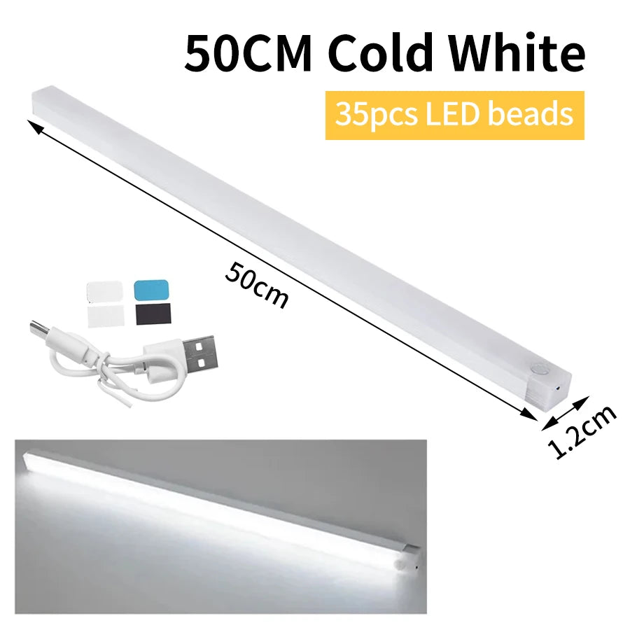 Gadgit Co PIR Motion Sensor Cabinet Light Bar | USB Rechargeable, 4 Sizes