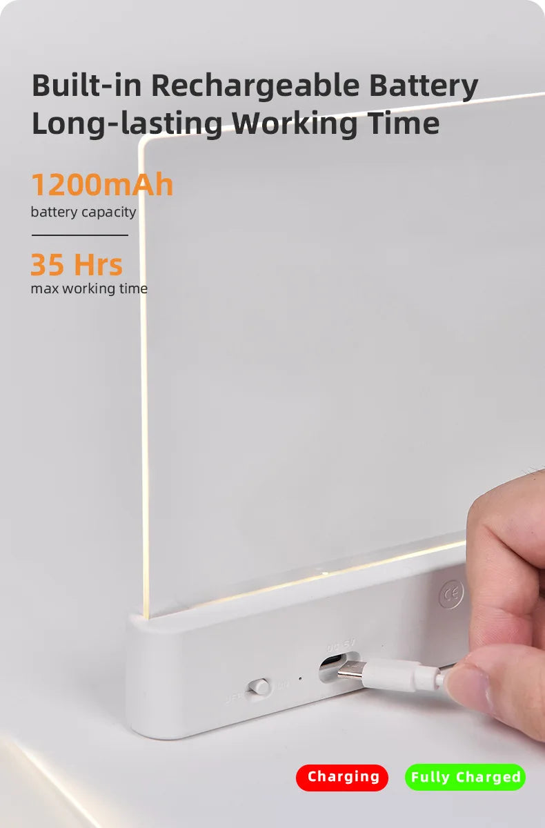 Gadgit Co ™ Rechargeable LED Reading Light | 3 Colours, Timer, Eye-Friendly