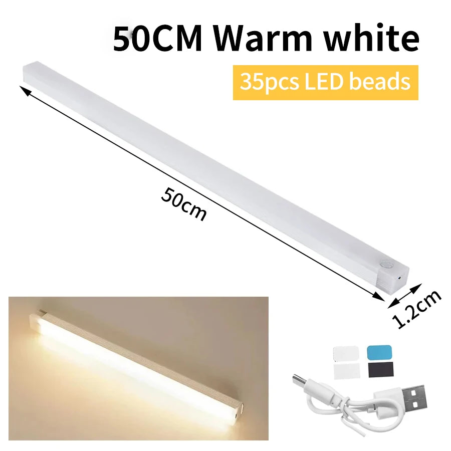 Gadgit Co PIR Motion Sensor Cabinet Light Bar | USB Rechargeable, 4 Sizes