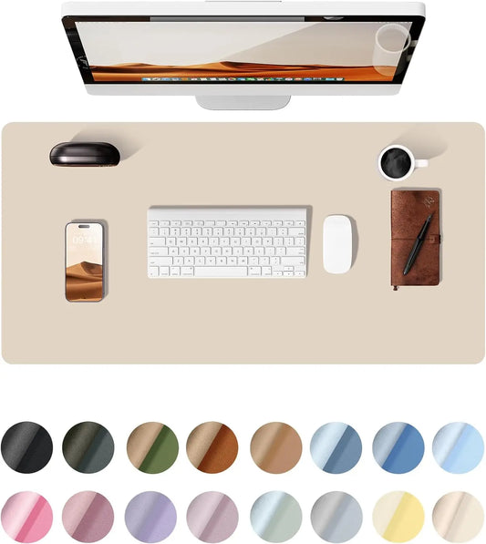 Gadgit Co™ PU Leather Desk Mat & Mouse Pad | Non-Slip, Waterproof, 5 Sizes