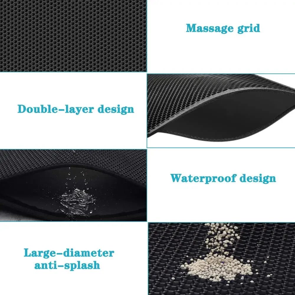 CleanPaw Duo™ – Double-Layer Waterproof Litter Mat