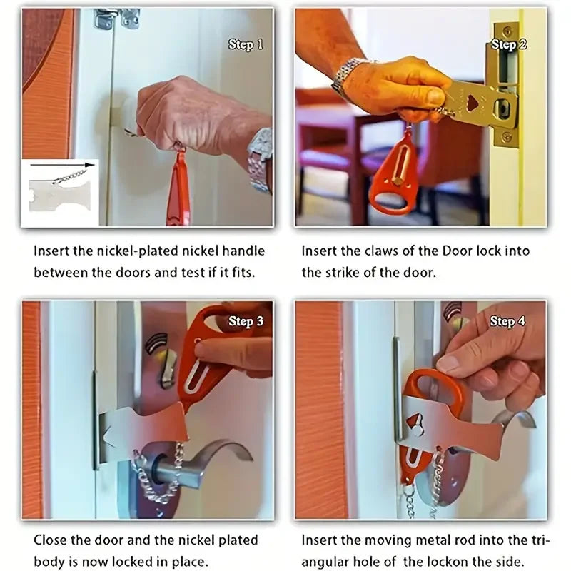 Gadgit Co Portable Travel Safety Door Lock | Universal, No Tools, Hotel & Home