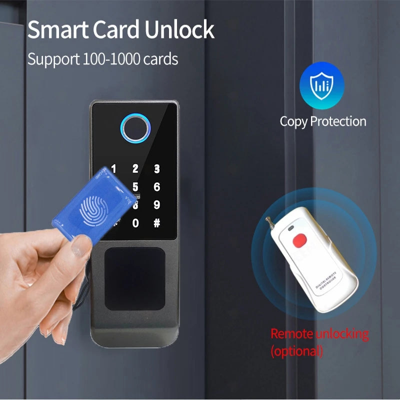 Gadgit Co Smart Outdoor Door Lock | WiFi, Fingerprint, App & Remote, IP66 Waterproof