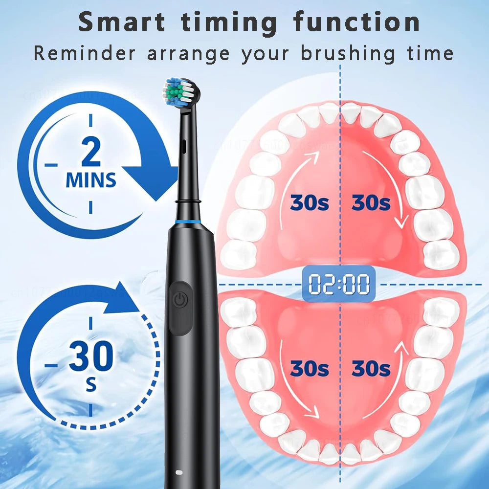 SmilePro 8X™ – Rechargeable Rotary Electric Toothbrush