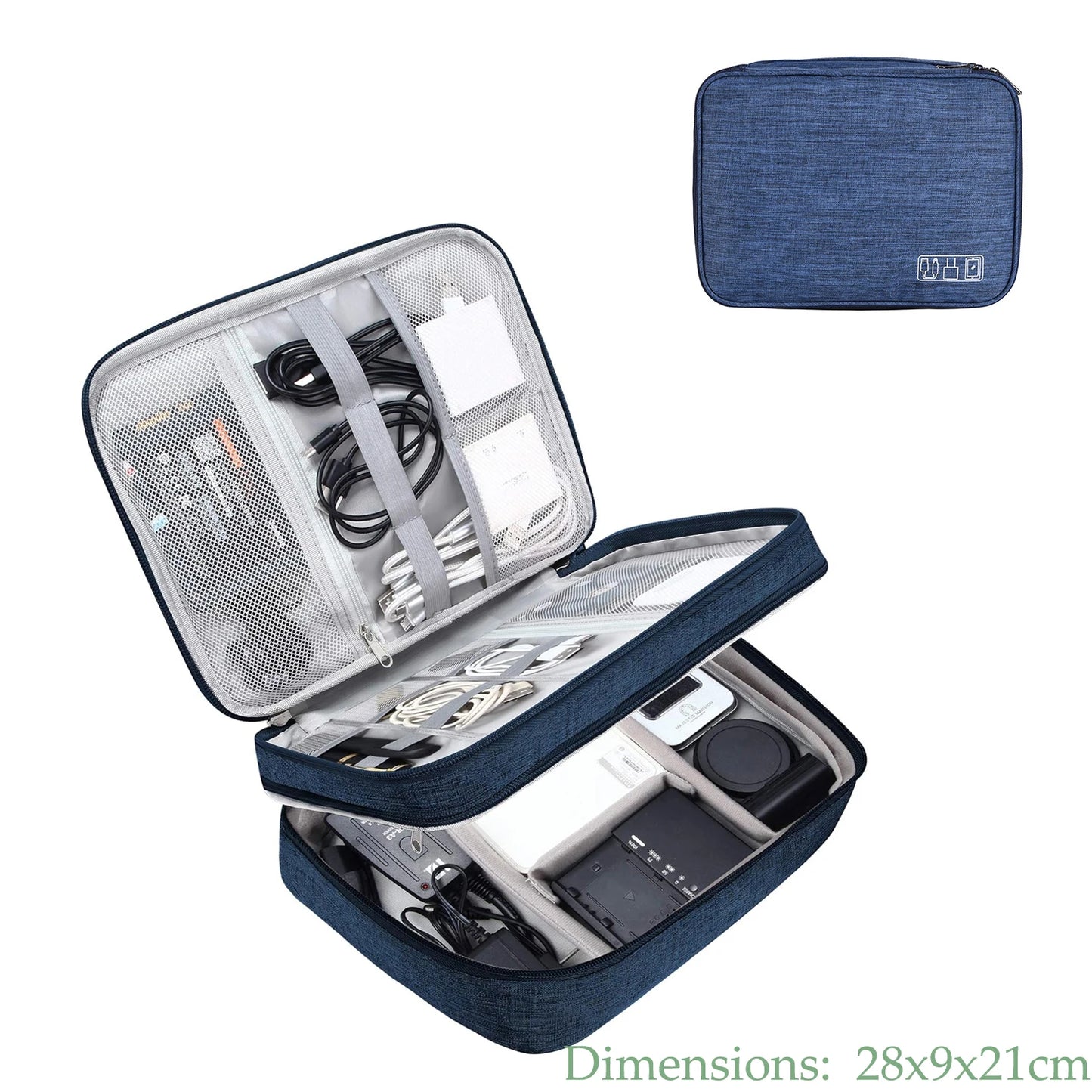 Gadgit Co™ Waterproof Electronics Organizer | 1 & 2 Layer, Adjustable Dividers