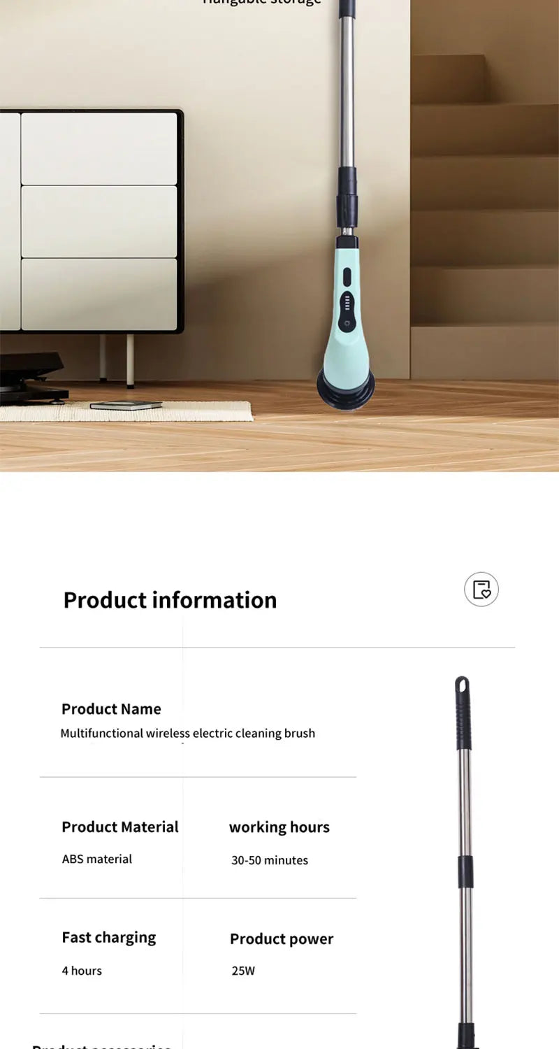 ScrubMaster™ – 9-in-1 Electric Spin Cleaning Brush