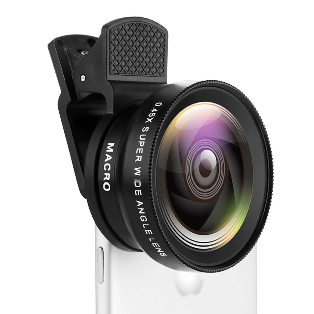Gadgit Co™ – 2-in-1 Wide Angle & Macro Phone Lens (0.45X + 12.5X)