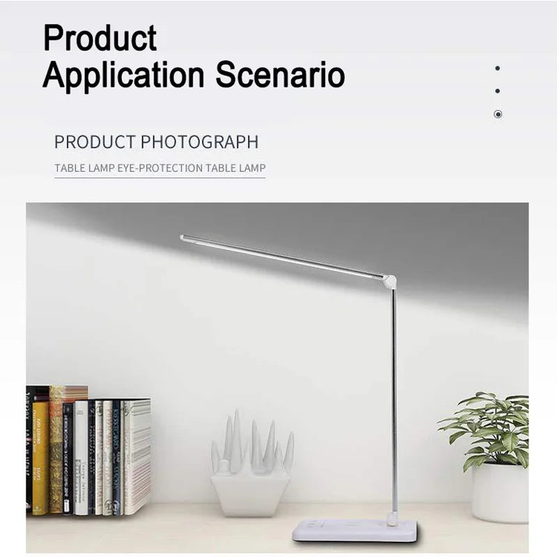 LED Smart Usb Charging Lamp Touch Folding Table Portable Battery Children's Work Office Rechargeable Wireless Light For Bedroom